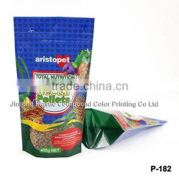 stand up 400g bird food bag with zipper