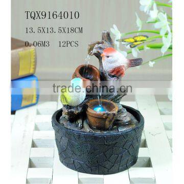 Small Size Bird Tabletop Fountain Indoor Water Fountain for Sale