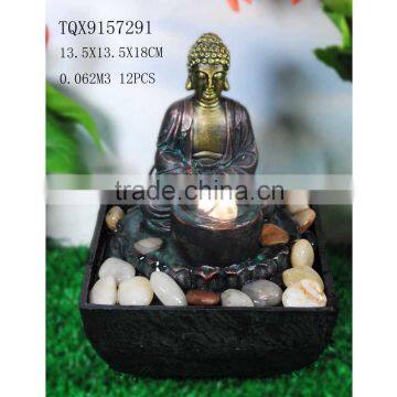 Hand carved polyresin buddha indoor fountain for sale