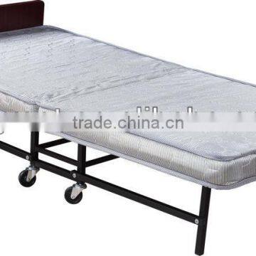 cheap iron folding bed with Wooden bed head HM-J24