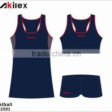 custom best quality netball wear/netball jersey