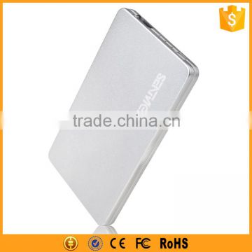 Top Selling Aluminium Alloy Powerbank Silver Power Bank 2600mAh