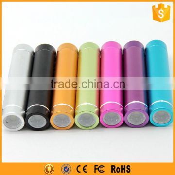 Metal Cylinder Portable Small Power Bank Charger 2000mAh