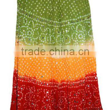 Buy Navratri Dandiya Dress / Cotton Bandhej Skirt Online photo-4