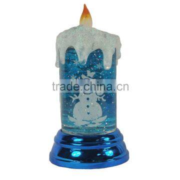 LED Candle Light Swirling Glitter Christmas Water Colour Changing printied