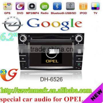 6.2'' double din car audio with GPS Radio RDS Bluetooth A-TV DVB-T ISDB ATSC etc for OPEL ASTRA/ZAFIRA/VECTRA/CORSA DH6526