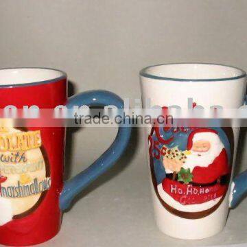 Christmas mug , santa ceramic mug