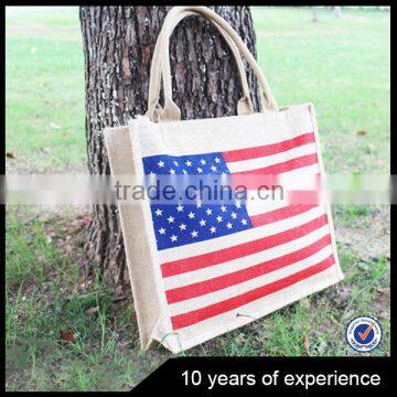 Fashionable pringting jute bag