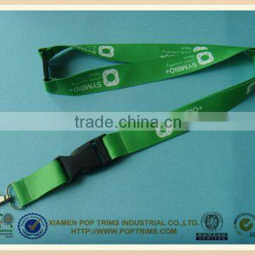 polyester custom design green printed lanyard