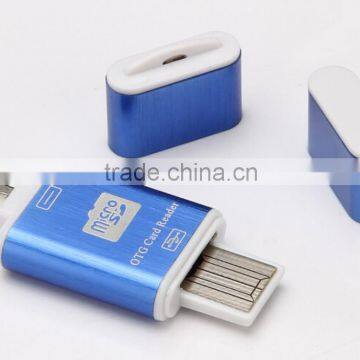 Aluminium Alloy Micro SD/TF Micro USB OTG Smart Card Reader