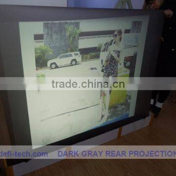 Dark grey color 3d picture frame projection screen ,holographic Projection screen for window advertisig!!