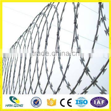 RAZOR BARBED WIRE TYPE CONCERTINA WIRE, CONCERTINA WIRE FOR CROSSED TYPE OR SINGLE TYPE