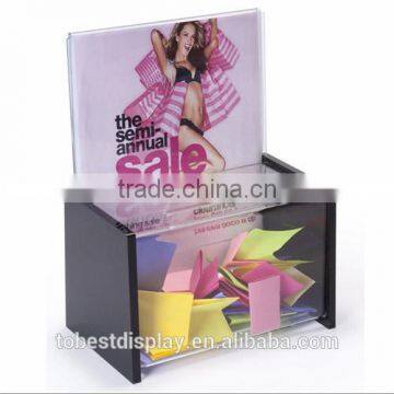 elegant custom acrylic donation box with lock/acrylic suggestion box/plastic ballot box manufacturer