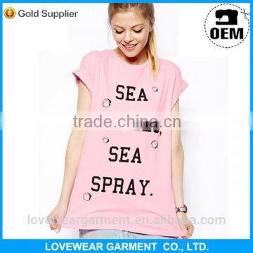 OEM fashion design factory price wholesale ladies t-shirt print design