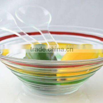 glass salad bowl