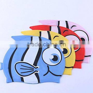 Animal Pattern Cartoon Silicone Kid Children Swimming Bathing Head Cover Cap Hat photo-2