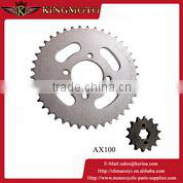 Motorcycle parts chain sprocket,motorcycle parts for suzuki ax100,new product motorcycle chain drive