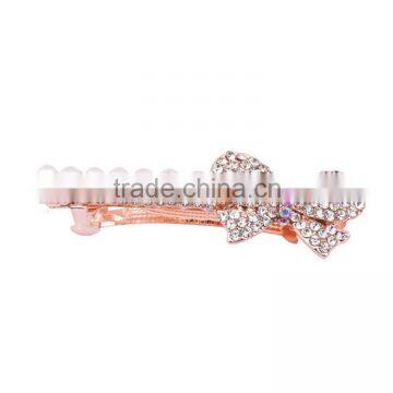 Head Chain Hair jewelry Crystal with Pearl Butterfly Shaped Hairpin Accessories for Women