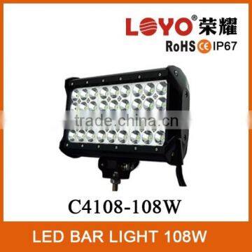 4x4 offroad accessories with pencil/flood/combo beam for boats/tractors/jeep/trucks IP67 12V 108W led offroad lighting bar