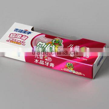 toothpaste paper box with PVC window