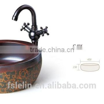 LELIN hand paint ceramic art basin bathroom basin LC016