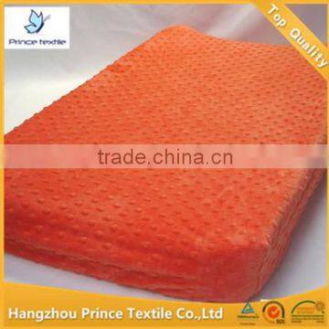 Orange Plush Dots Minky Changing Pad Covers