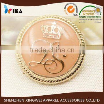 enamel coated metal button for coat