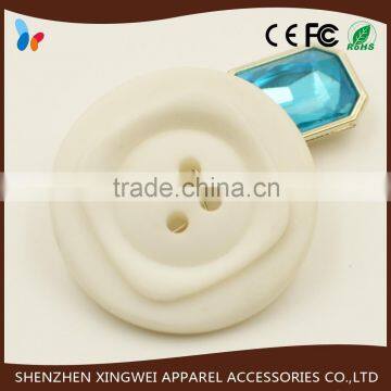 White large plastic button for coat