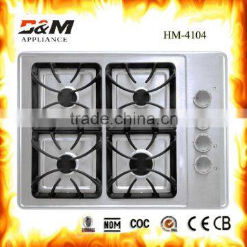 2016 Hot Sales Model Stainless Steel Top 4 Burner Gas Stove