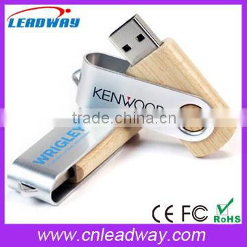 New Product 2016 Wooden or Metal Swivel USB 2.0 Flash Drive