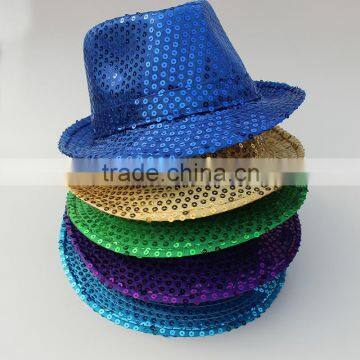 Fashion Flashing Fedora Sequin Gangster Hat Hot Jazz Hat Cap photo-5