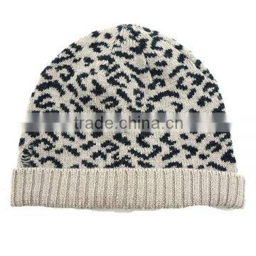 Warm Design Acrylic Knitting Stripe Custom Ski Beanie photo-2
