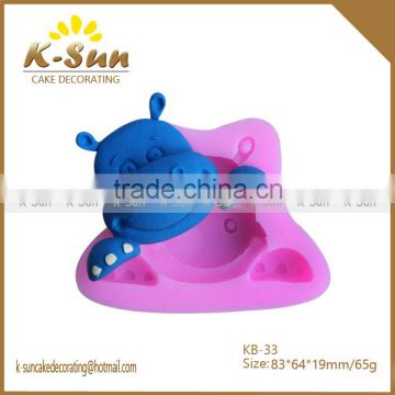 K-sun silicone chocolate mold cartoon animal Hippo fondant decorations tools