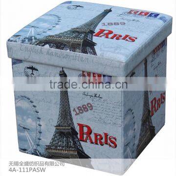 Eiffel Tower 1889 Printing foldable ottoman