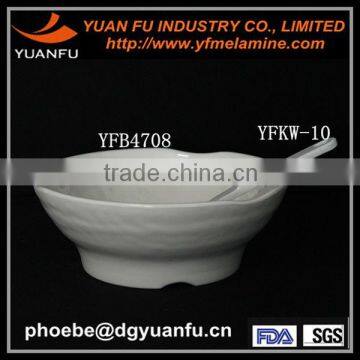 Melamine chinese soup bowl and spoon set