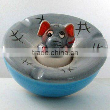 Aniaml Thinking Shap Ceramic Elephant Ashtray