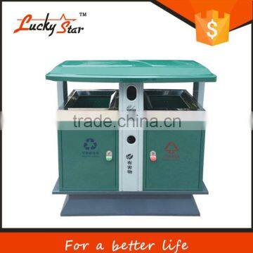 60l Stainless Steel Recycle Trash Can,Large Metal Container Waste Bin