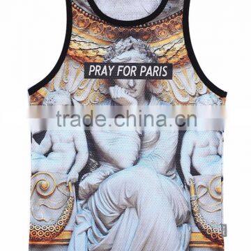 Custom Sublimation Printing Tank Top Men's Vest Customized Printing Service Bulk Wholesale Clothing China Manufacturer Direct