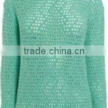 Pointelle Knitted Pullover Sweater