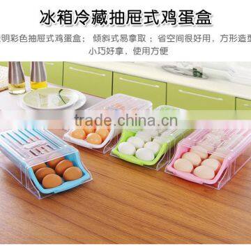 high quality Draw-out type scalable plate plastic egg tray The household dibided food plastic tray