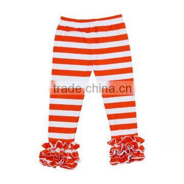 2016 fall winter kids boutique pants cotton knit wholesale triple ruffle kids cheap Wholesale cheap Icing Baby Leggings