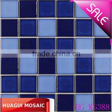 blue glaze ceramic mosaic swimming pool tile for sale