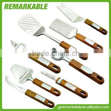 Hot Sell! 2016 new design Top Grand 8pcs kitchen tools set wooden handle