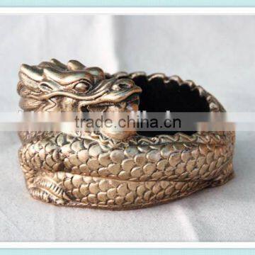 Resin Golden Dragon Ashtray Ancient Dragon Statue for Ashtray Craft photo-2