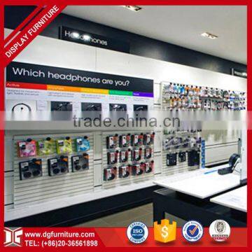 Modern Wood Wall Showcase For Mobile Phone Shop