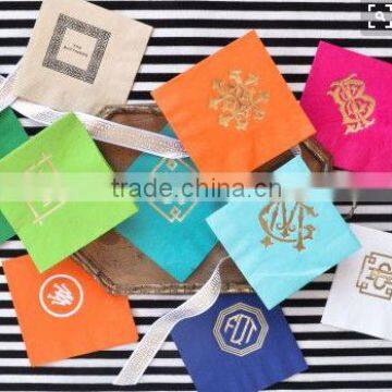 Eco-friendly square party paper napkin with OEM