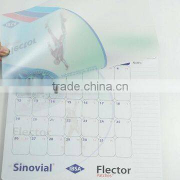 Custom made 2016 calendar mouse pad, pvc cover eva mouse pad