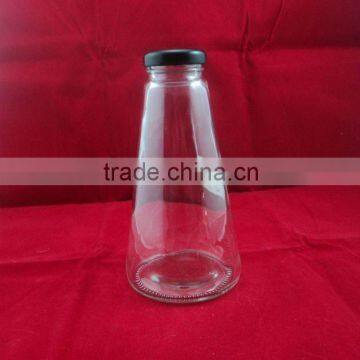 screw thread top sauce bottle glass metal lid