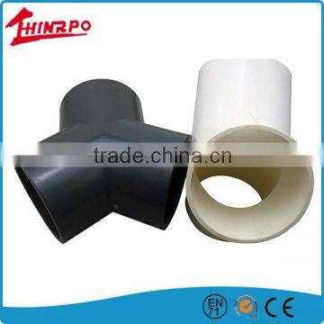 Embossed logo PVC PPR pipe fitting injection mould plastic T-branch pipe