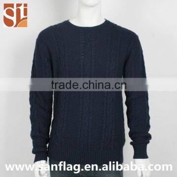 High quality newest men long sleeve jumper winter cable computer knit sweater import direct from china